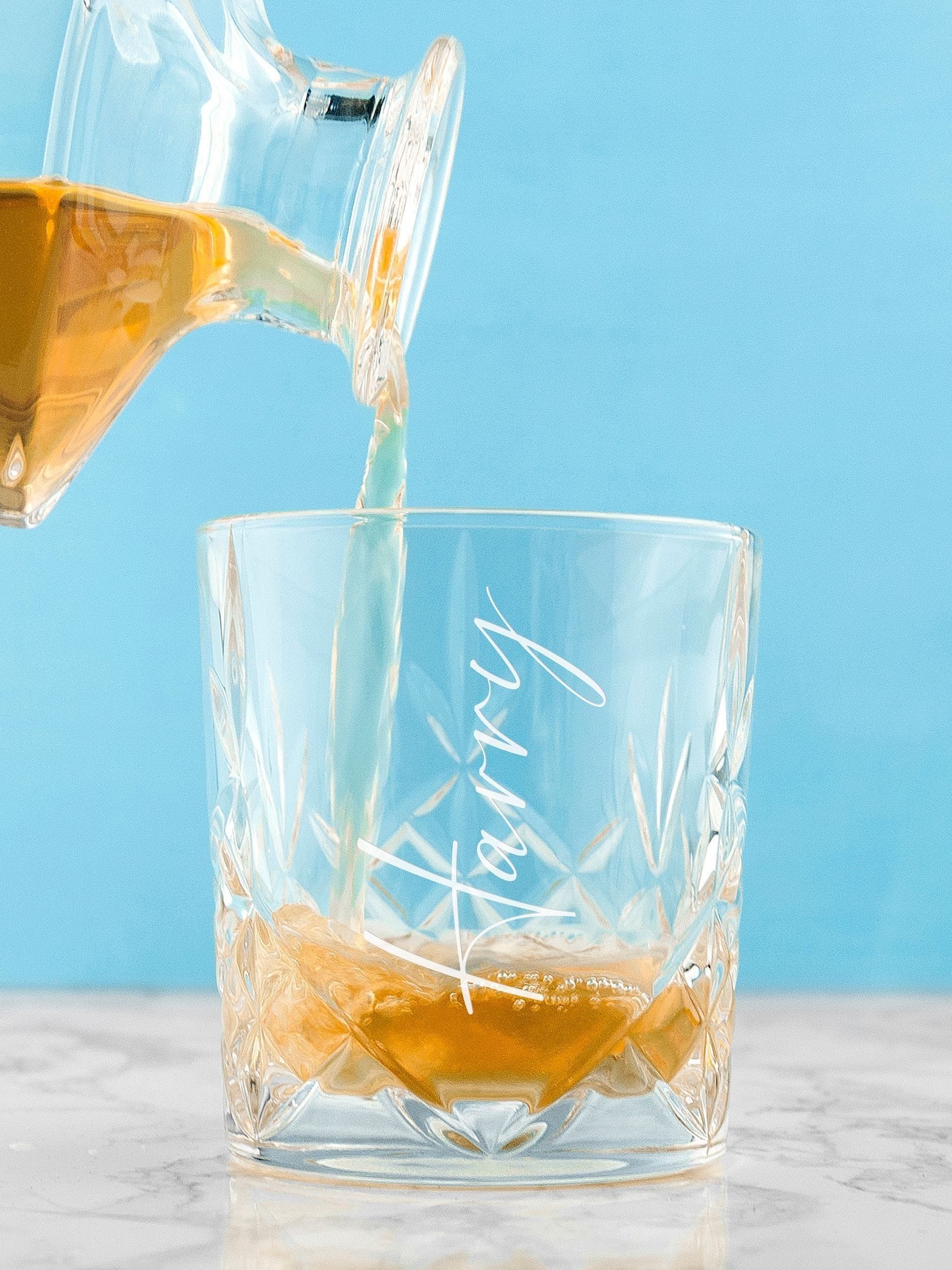 Treat Republic personalised crystal whisky tumbler, UK version
