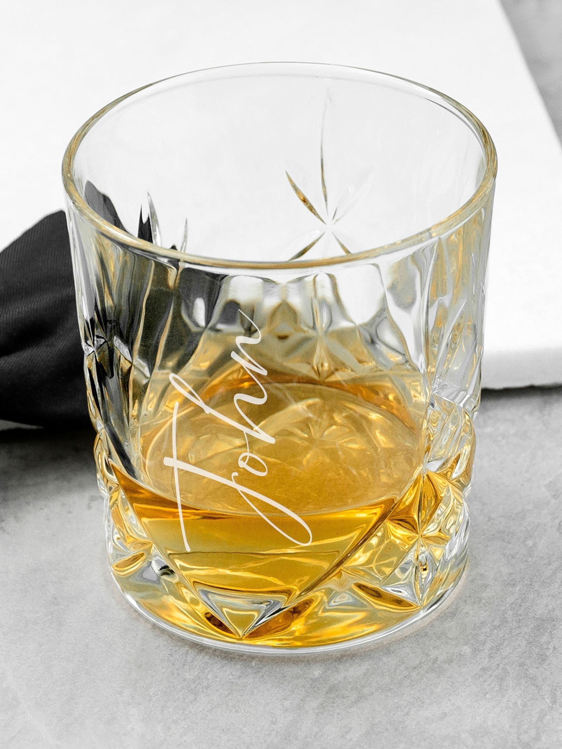 Treat Republic personalised crystal whisky tumbler, UK version