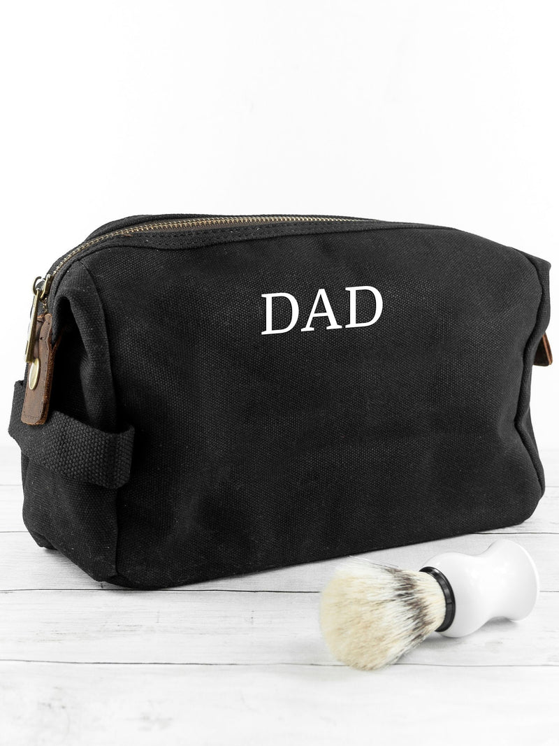 Treat Republic personalised men's vintage waxed canvas wash bag - British product