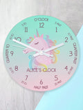 Treat Republic personalised small unicorn glass clock, UK version