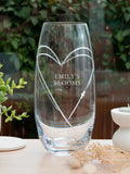 Treat Republic personalised hearts barrel vase with Swarovski crystals, UK version