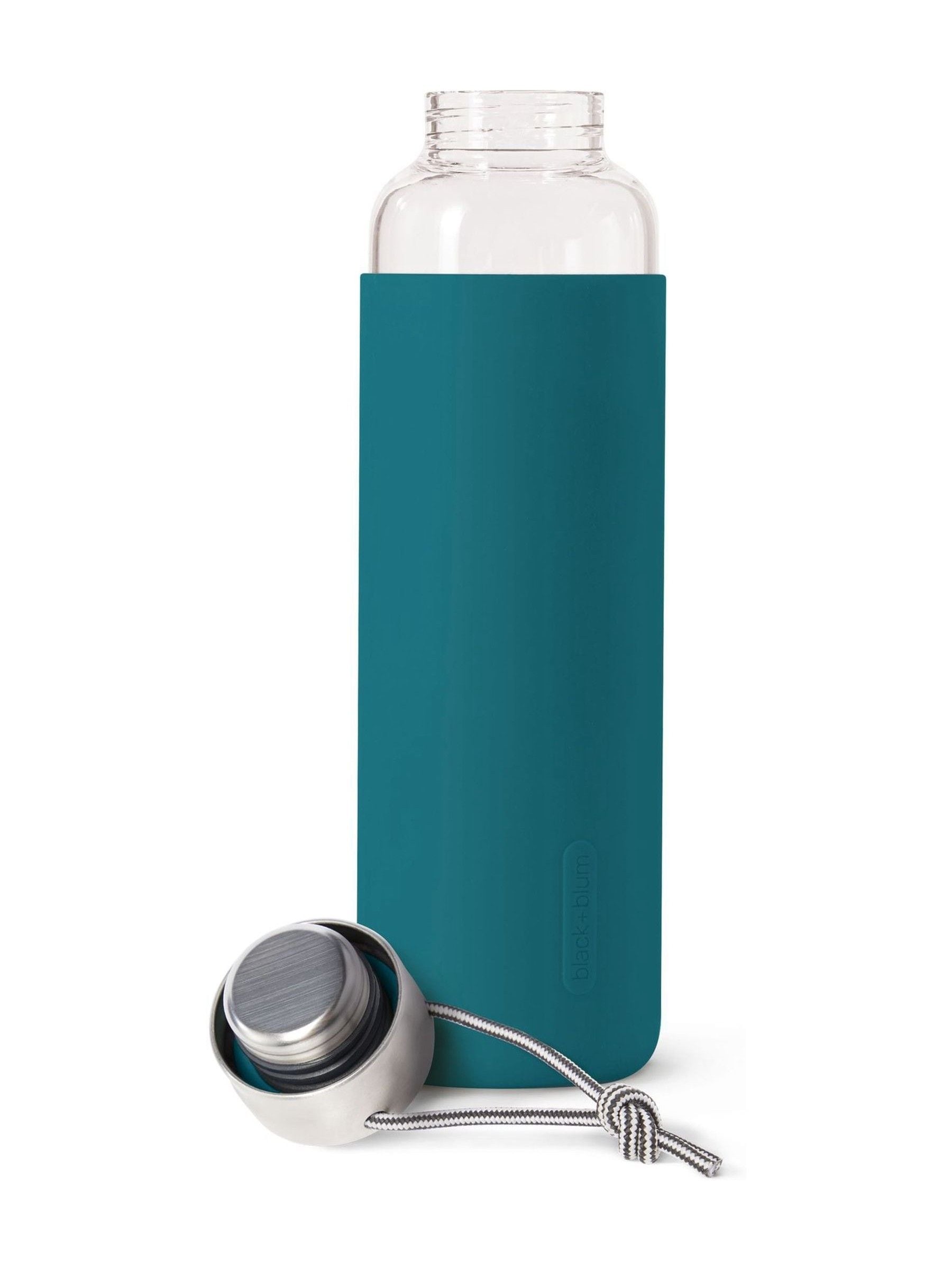Black & Blum Ocean glass water bottle 600ml - British product