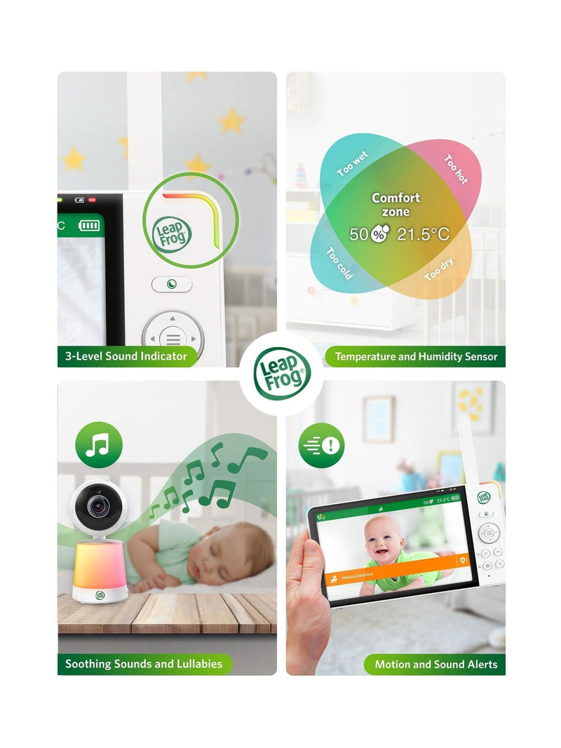 V-Tech white HD smart pan and tilt baby monitor, UK version