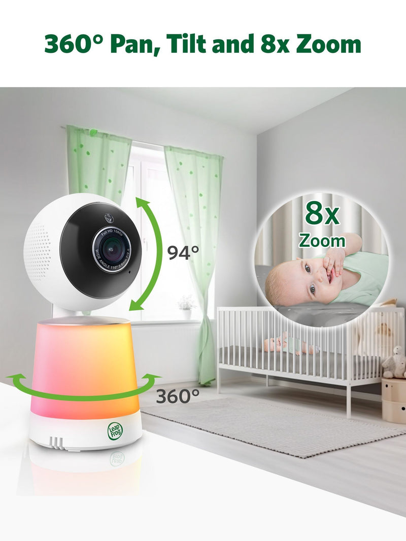 V-Tech white HD smart pan and tilt baby monitor, UK version