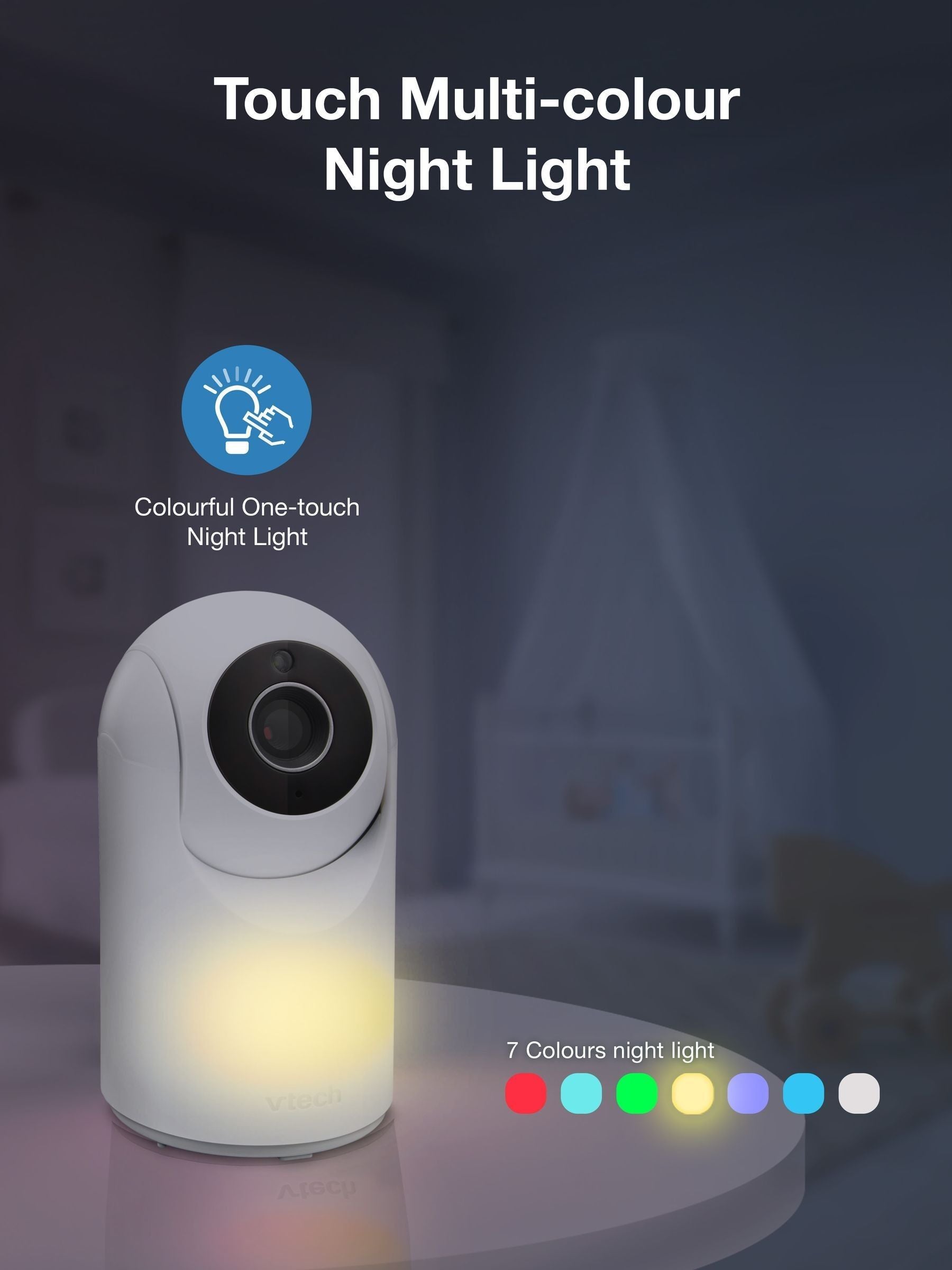 VTech white video baby monitor, imported from the UK