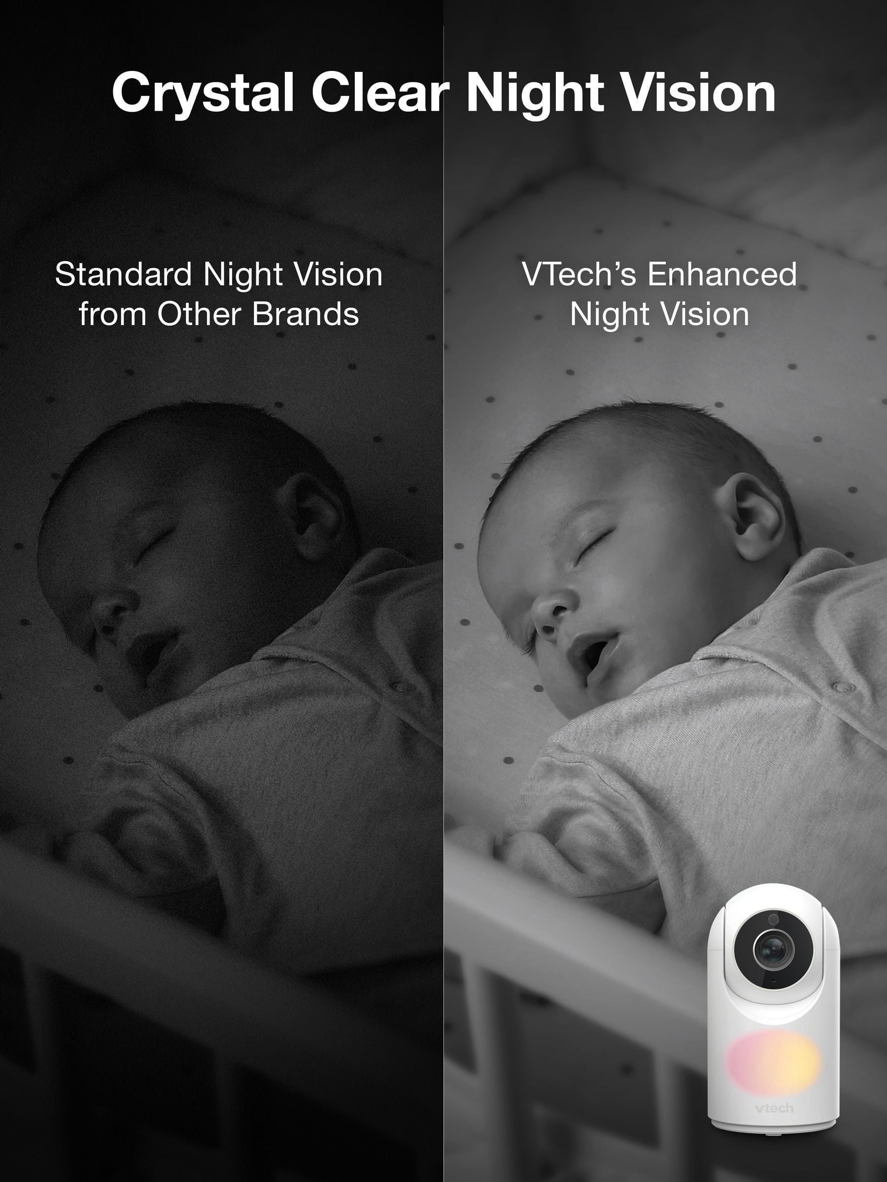 VTech white video baby monitor, imported from the UK
