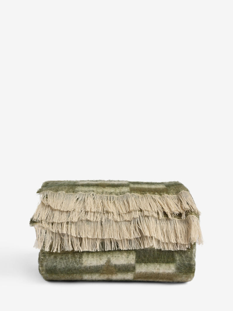 French Connection green brushed throw 130x180cm, UK version