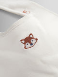 JoJo Maman Bébé cream fox print bibs 2-pack organic cotton (British brand)
