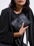 Oliver Bonas black Laura slim cross-body bag, imported from the UK