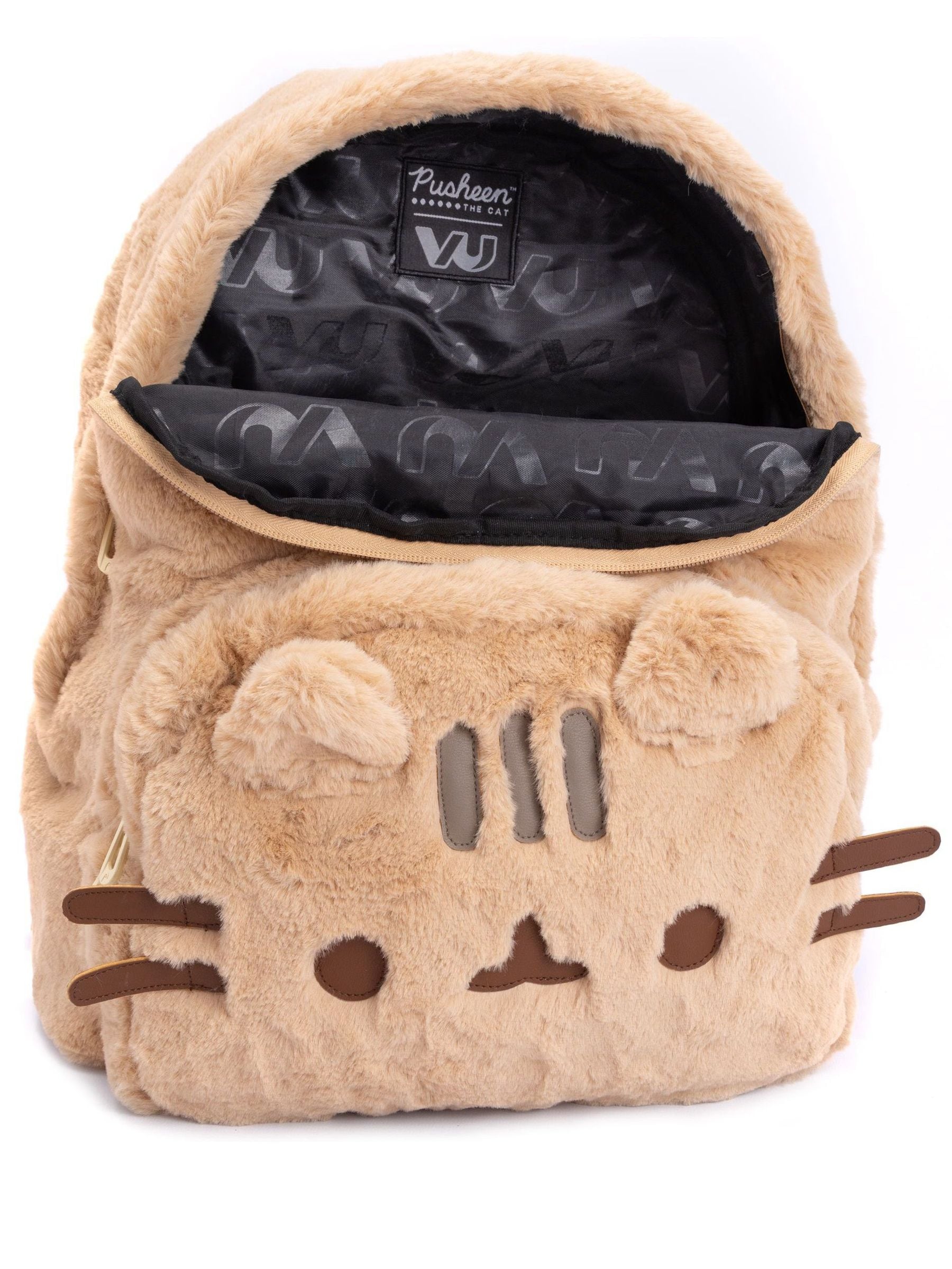 Vanilla Underground cream Pusheen furry backpack, imported from the UK