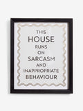 Framed wall art black white 30x25cm - British product