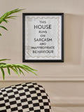 Framed wall art black white 30x25cm - British product
