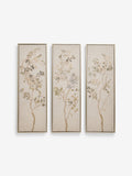 Neutral pretty floral wall art set of 3 (British brand)