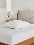 Square down alternative pillow with cotton cover, British brand