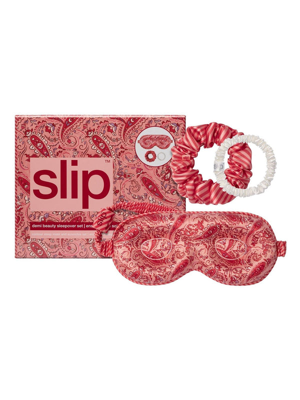 Slip Pure Silk Beauty Sleepover Set with Contour Sleep Mask and Scrunchie