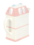 Something Different white pastel house shaped teapot 1300ml - British product