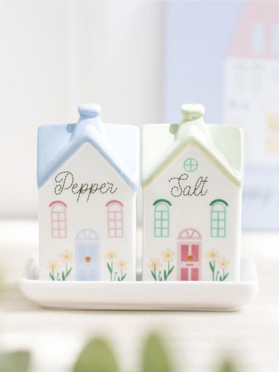Next Something Different White Pastel House Salt and Pepper Shakers- Buy online at McGrocer