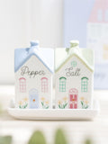 Something Different White Pastel House Salt and Pepper Shakers
