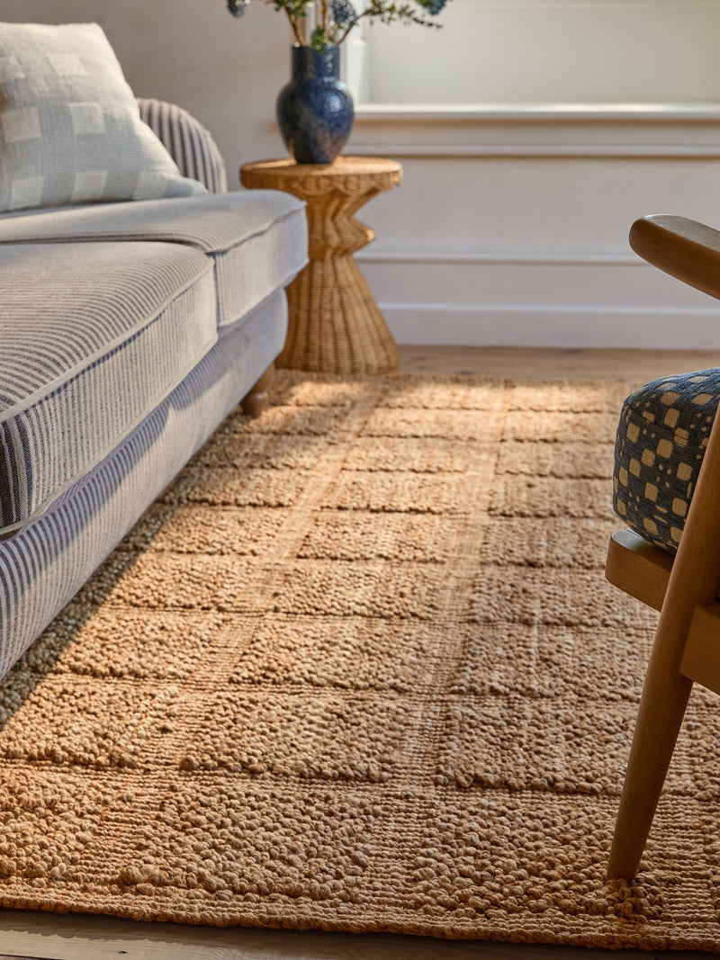 jute grid rug mid natural, UK version