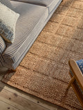 jute grid rug mid natural, UK version