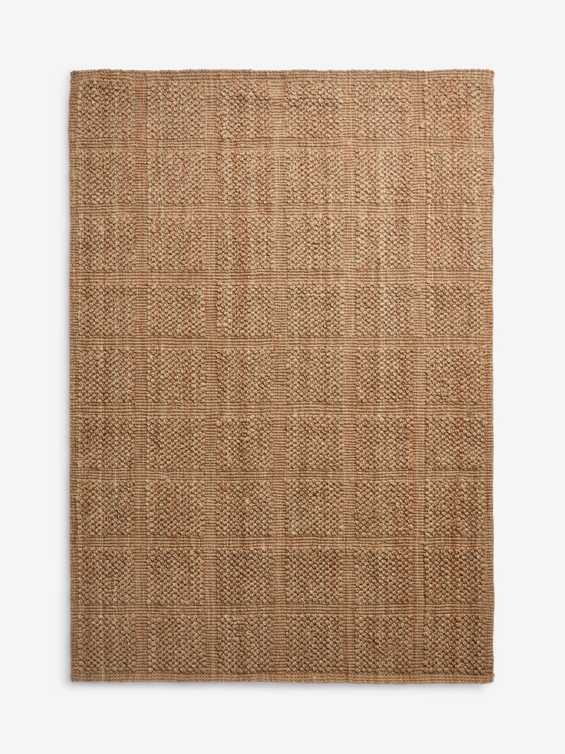 jute grid rug mid natural, UK version