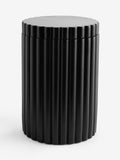 Black rib storage jar 13.5cm - British product