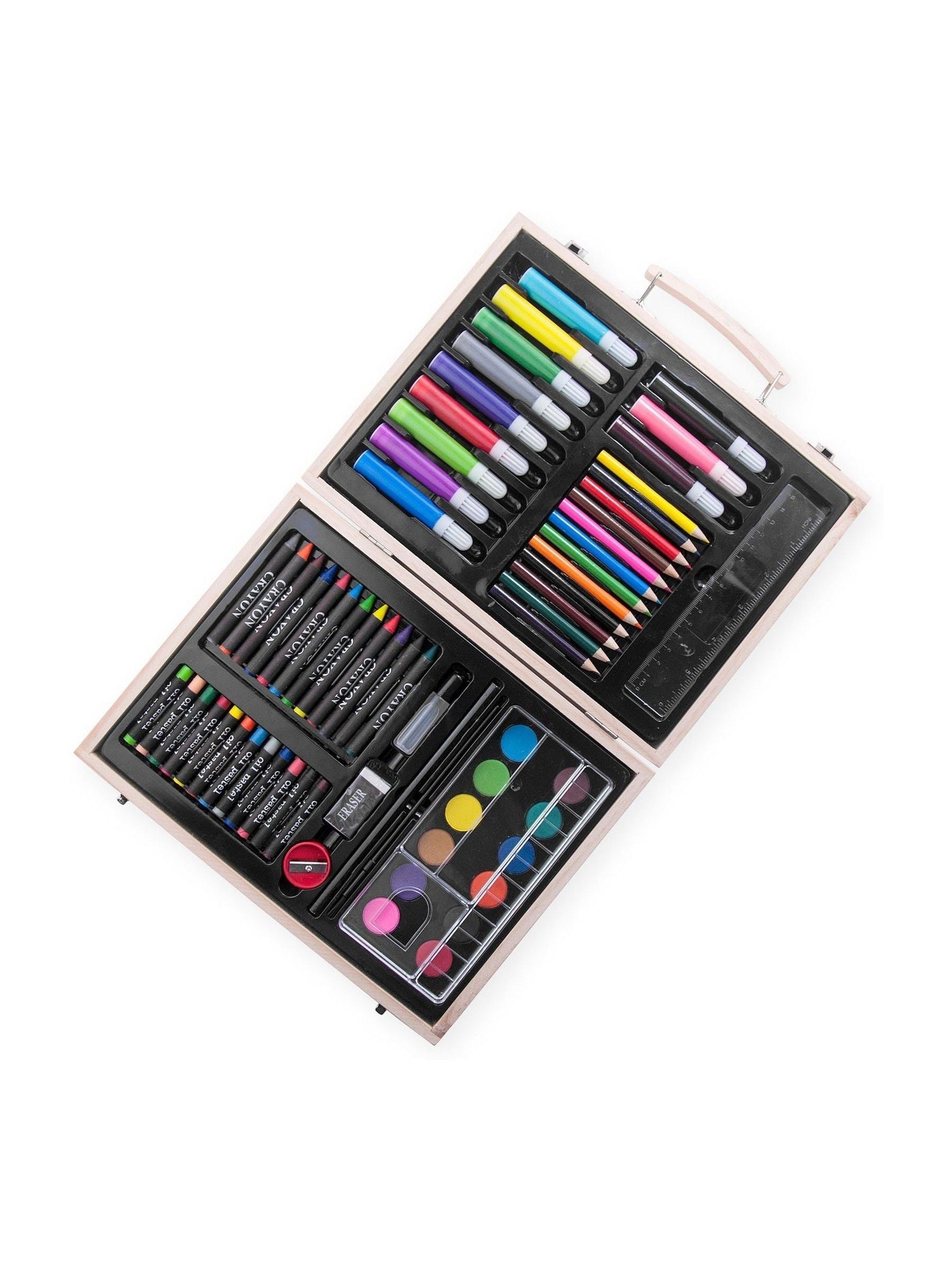 Treat Republic personalised wooden box with colouring set 28cm (British brand)