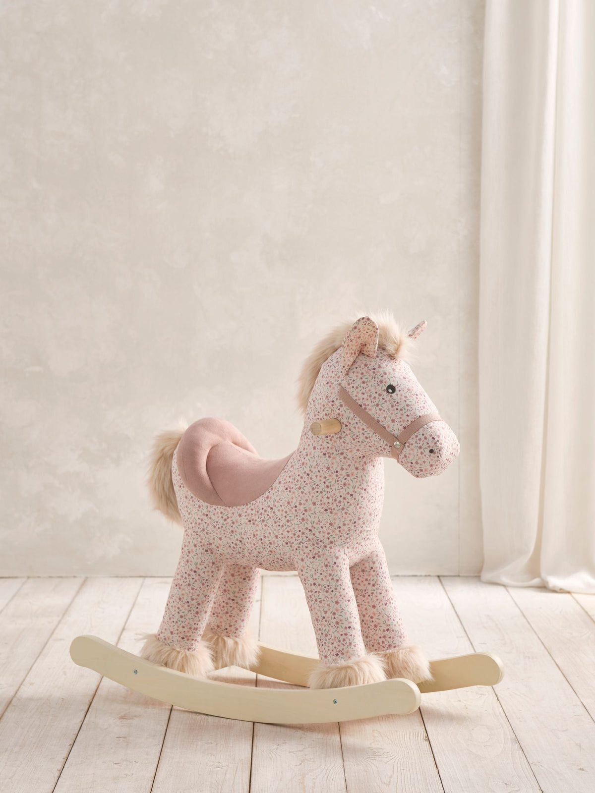 Mamas & Papas pink floral rocking horse 63x70x28cm (British brand)