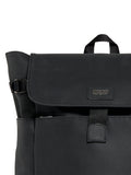 Mamas & Papas black utilitarian changing backpack in leatherette, imported from the UK