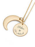 Treat Republic personalised Eid necklace with moon and sun pendant (British brand)