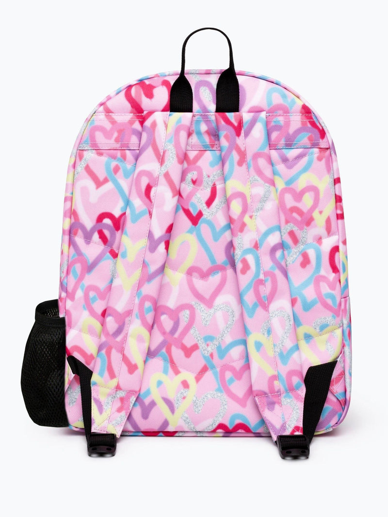 HYPE Pink Graffiti Hearts backpack (British brand)