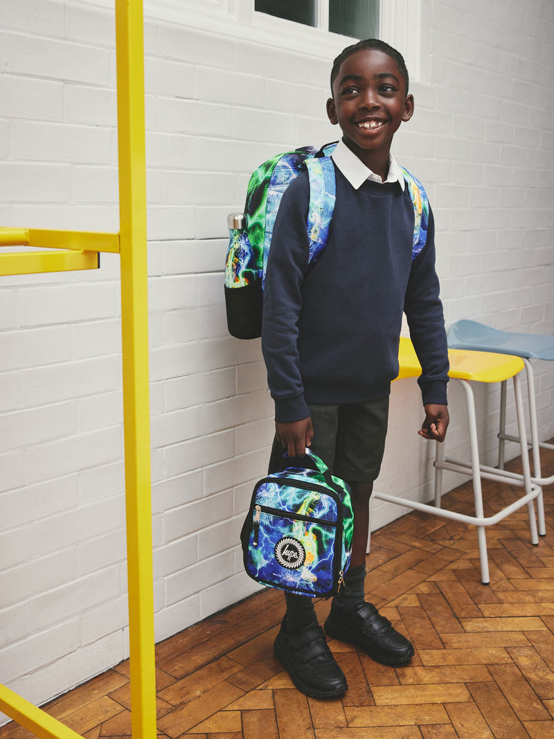 Hype blue iconic lightning storm backpack 18L, UK version