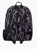 Hype. Iconic Backpack purple glitter scribble hearts - British product