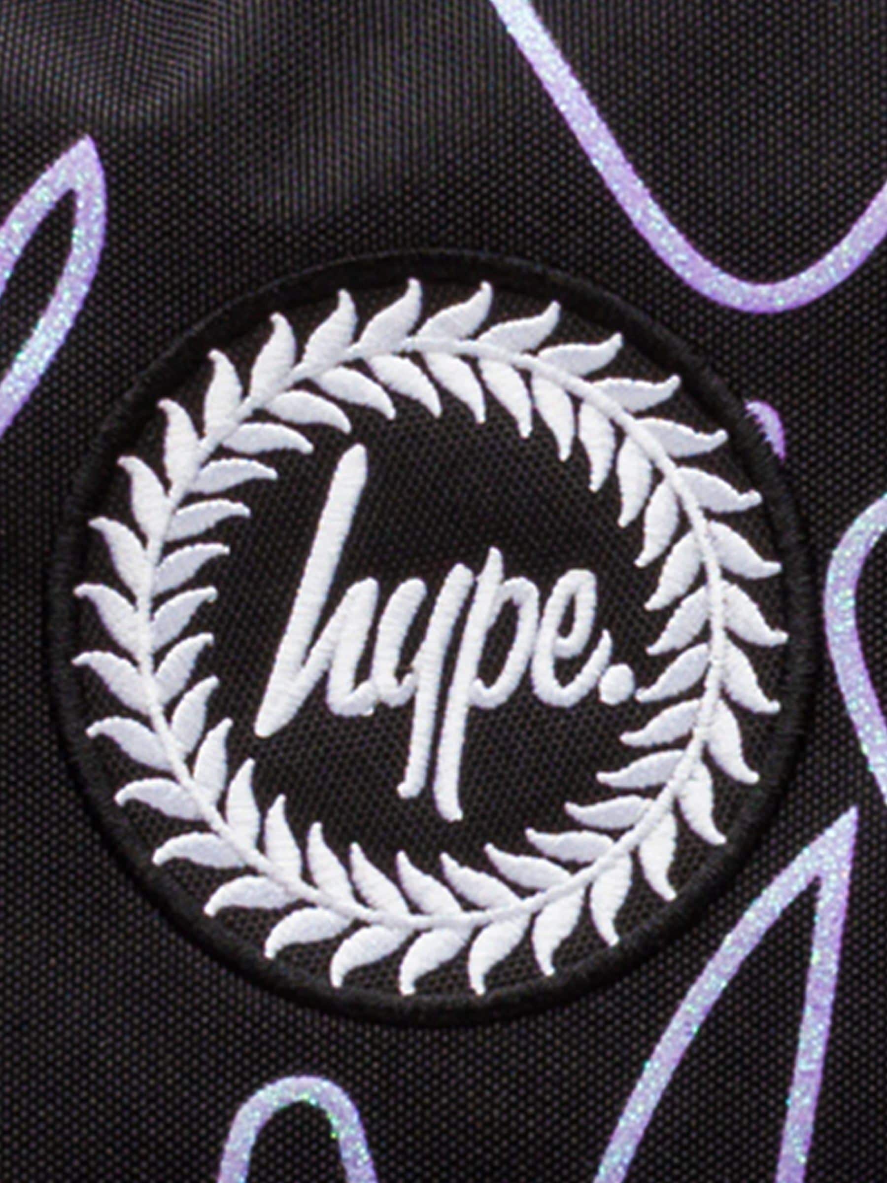 Hype. Iconic Backpack purple glitter scribble hearts - British product