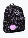 Hype. Iconic Backpack purple glitter scribble hearts - British product