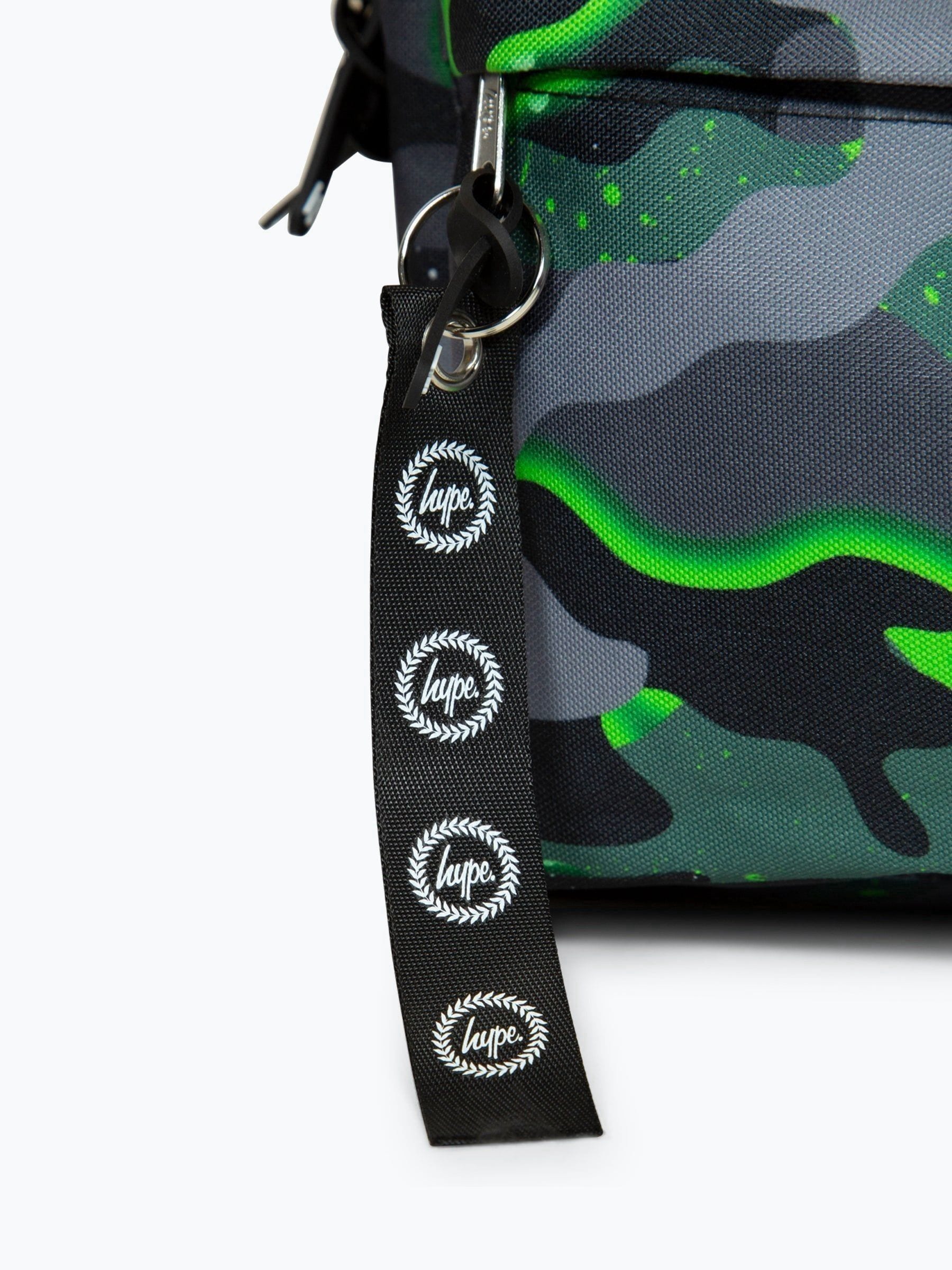 Hype green glow camo backpack, 42x30x12cm - British product