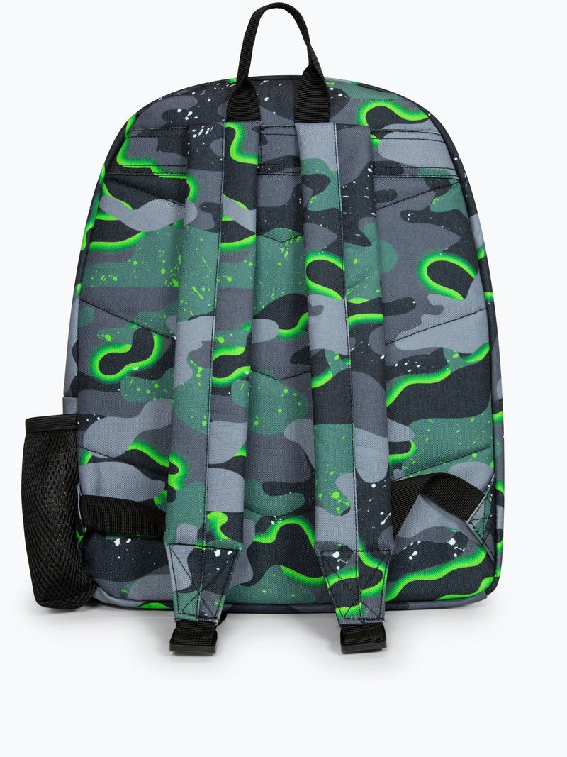 Hype green glow camo backpack, 42x30x12cm - British product