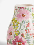 Multicolour Lisse floral print medium ceramic vase - British product