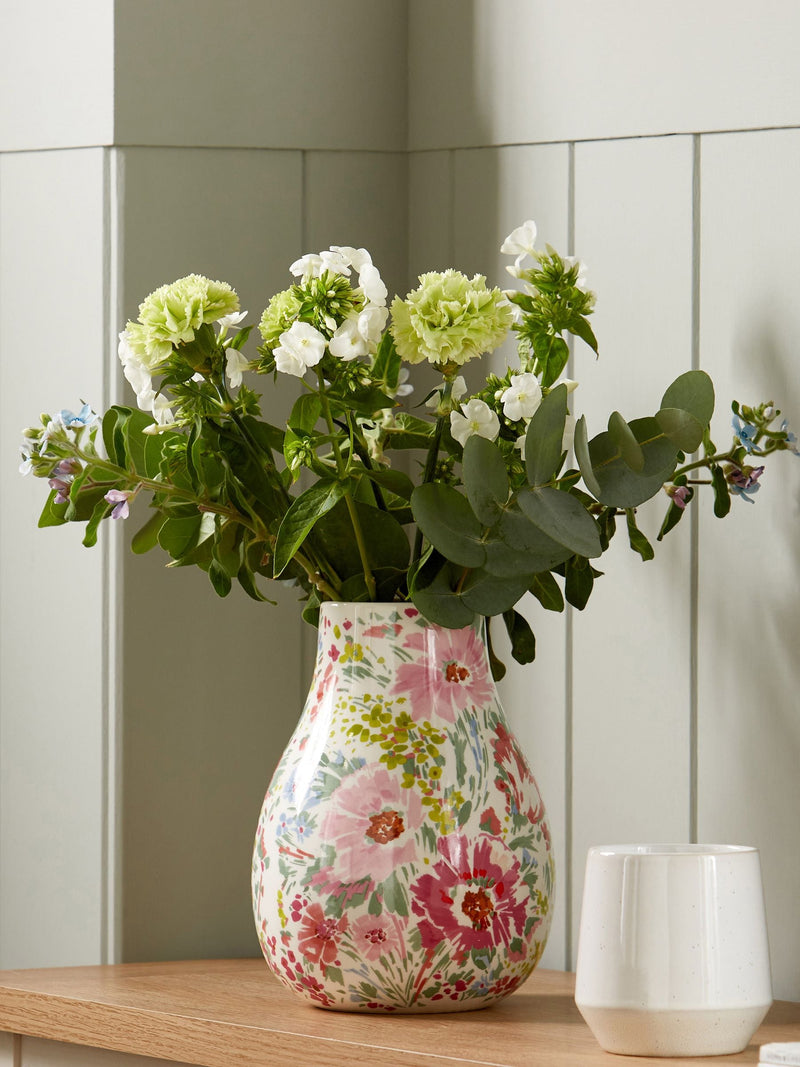 Multicolour Lisse Floral Print Medium Ceramic Vase