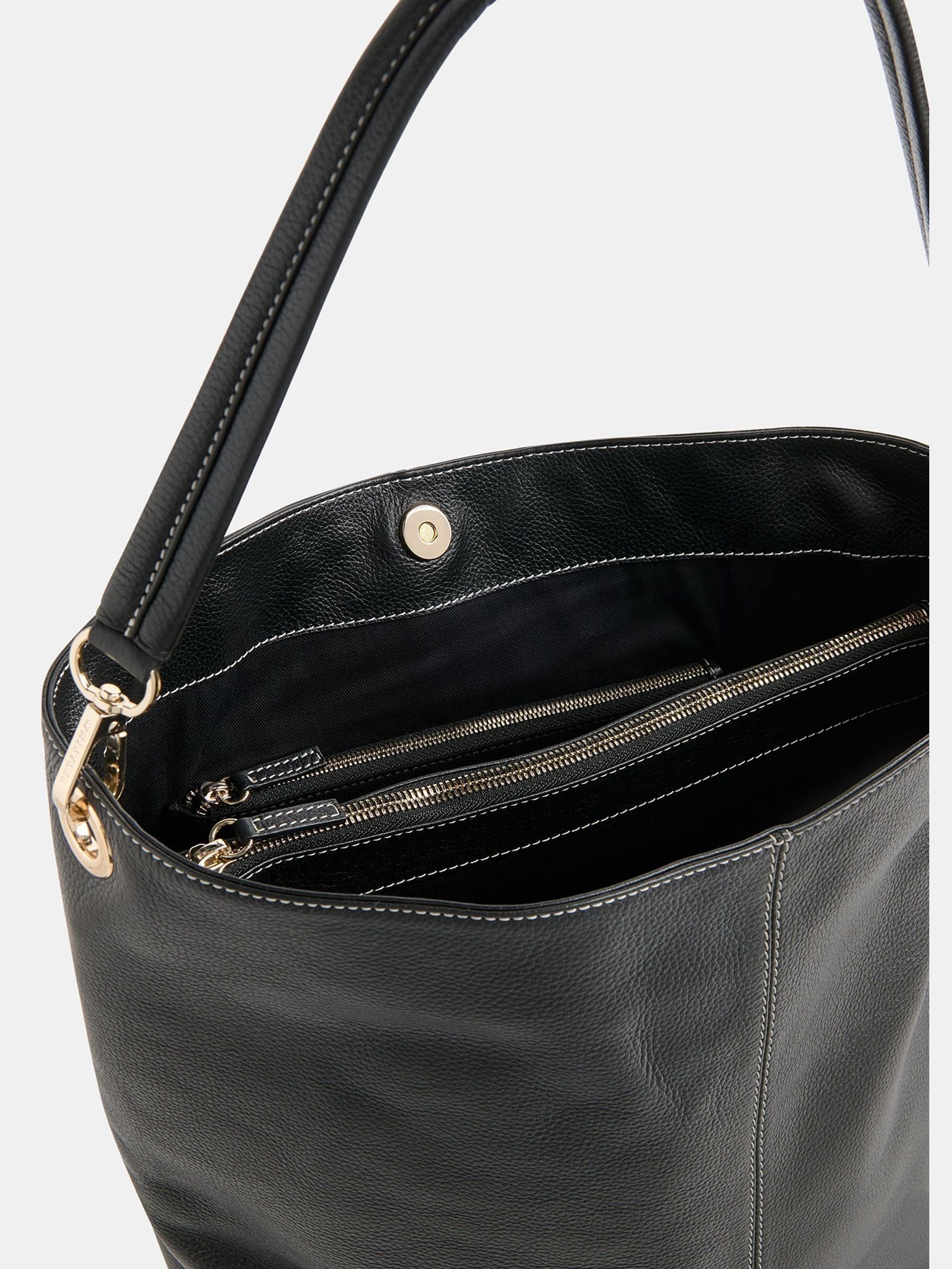 Whistles black contrast stitch tote bag, imported from the UK