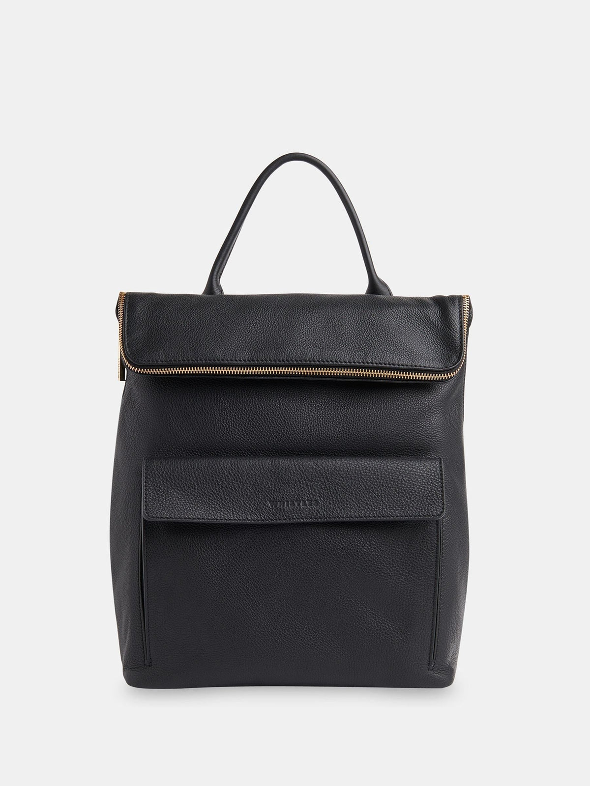 Whistles Black Verity leather backpack, imported from the UK