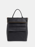 Whistles Black Verity leather backpack, imported from the UK