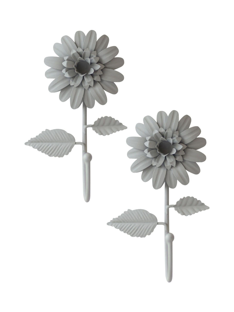 Laura Ashley Dove Grey Dahlia hooks set of 2, UK version