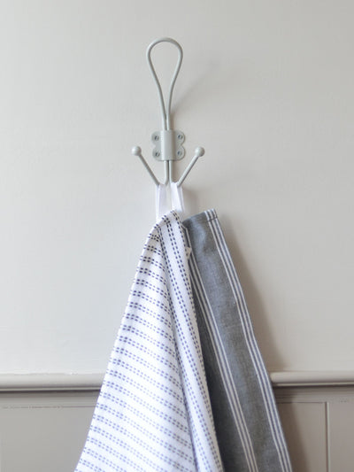 Next Laura Ashley Set of 2 Soft Silver Grey Metal Double Coat Hooks- Buy online at McGrocer