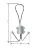 Laura Ashley metal double hooks set of 2 silver grey (British brand)