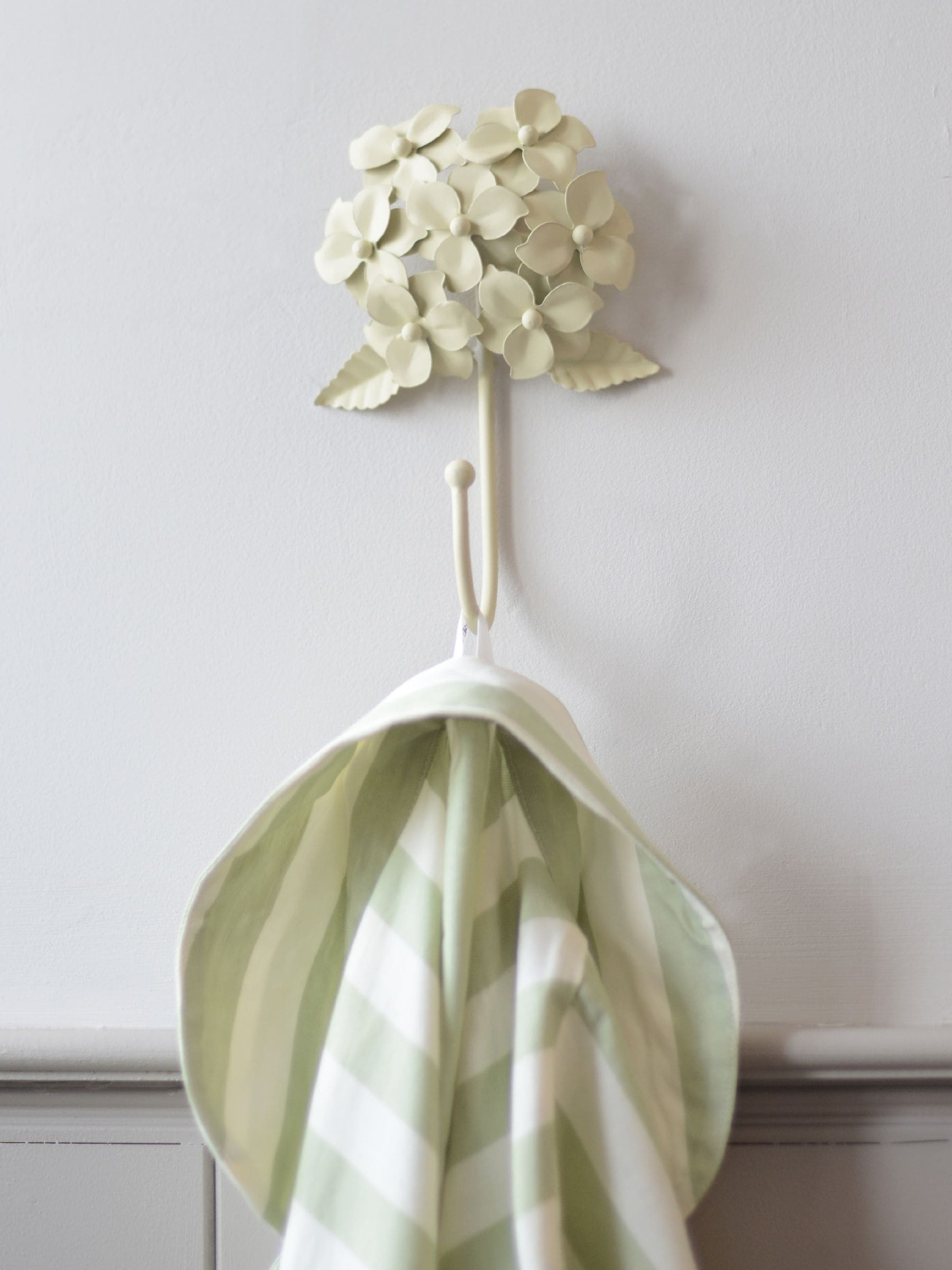 Laura Ashley Cream Hydrangea hooks set of 2, imported from the UK