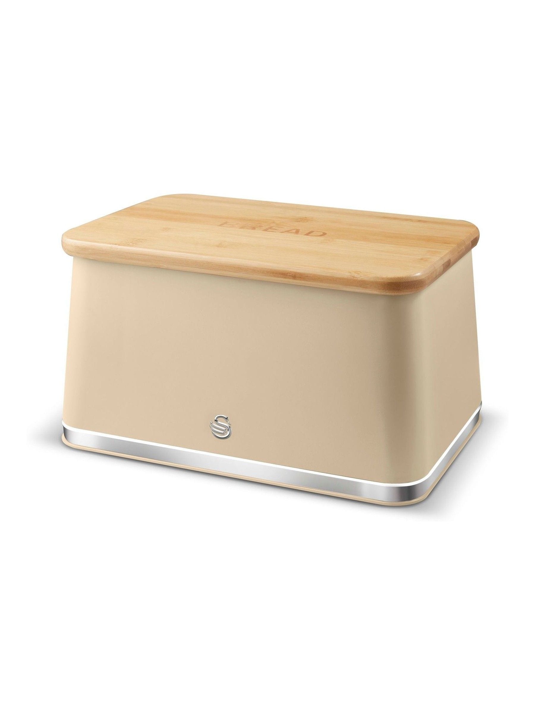 Swan Fuchsia Rose Bread Bin with Non-Slip Base - Bread Storage Bin