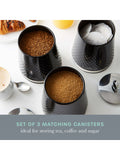 Swan black kitchen storage canisters set of 3 - British product