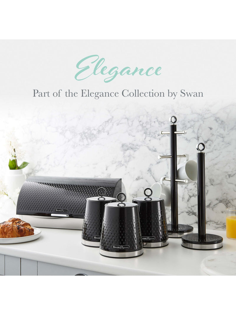 Swan black kitchen storage canisters set of 3 - British product