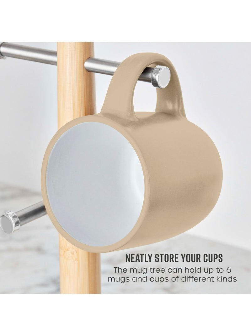 Swan Oatmeal mug tree and towel pole set (British brand)